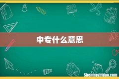 中专什么意思