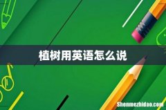植树用英语怎么说
