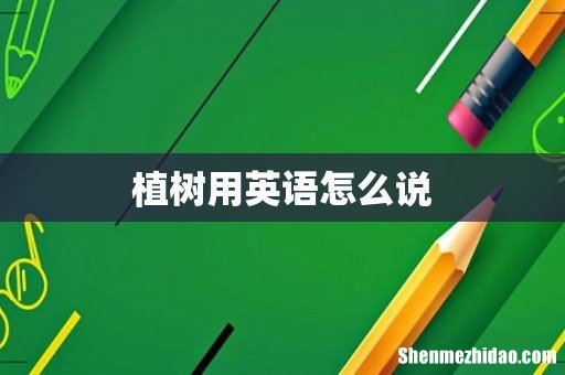 植树用英语怎么说