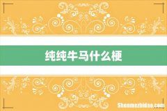 纯纯牛马什么梗