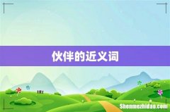 伙伴的近义词
