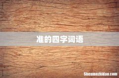 准的四字词语