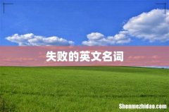 失败的英文名词