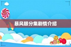 暴风眼分集剧情介绍