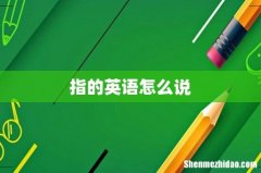 指的英语怎么说