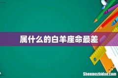 属什么的白羊座命最差