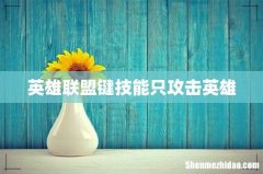 英雄联盟键技能只攻击英雄