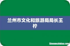 兰州市文化和旅游局局长王柠
