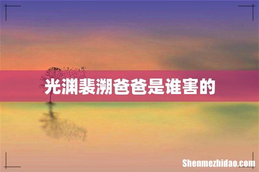 光渊裴溯爸爸是谁害的