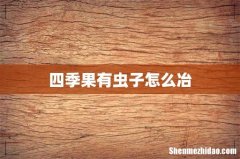 四季果有虫子怎么冶