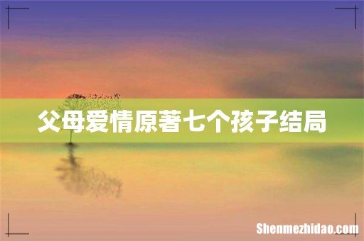 父母爱情原著七个孩子结局