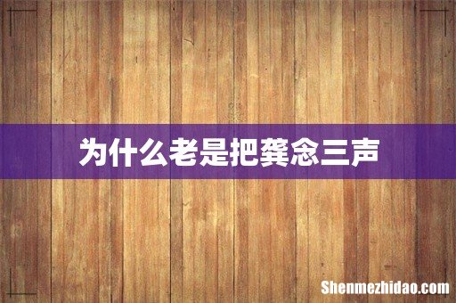 为什么老是把龚念三声