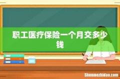 职工医疗保险一个月交多少钱