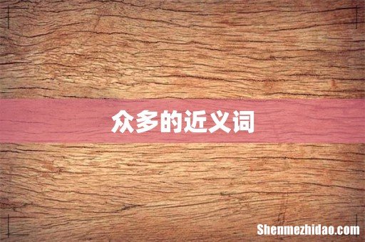 众多的近义词