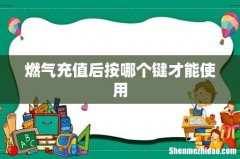 燃气充值后按哪个键才能使用