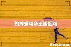 蜘蛛蟹和帝王蟹区别