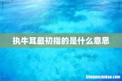 执牛耳最初指的是什么意思