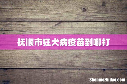 抚顺市狂犬病疫苗到哪打