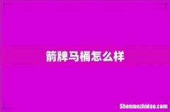 箭牌马桶怎么样