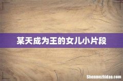 某天成为王的女儿小片段