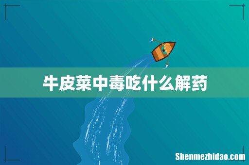 牛皮菜中毒吃什么解药