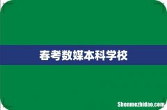 春考数媒本科学校
