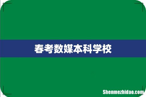 春考数媒本科学校