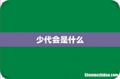 少代会是什么