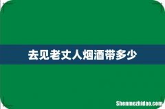 去见老丈人烟酒带多少