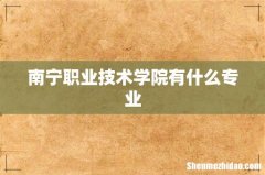 南宁职业技术学院有什么专业