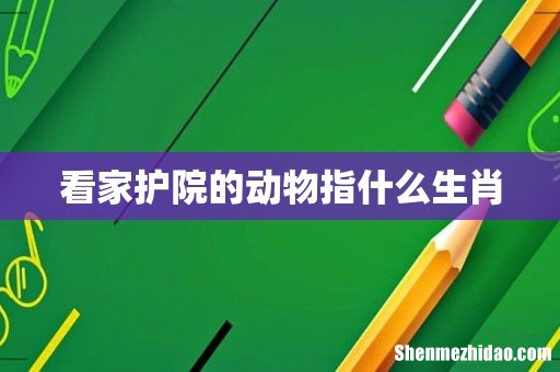 看家护院的动物指什么生肖
