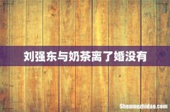 刘强东与奶茶离了婚没有