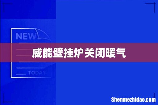 威能壁挂炉关闭暖气