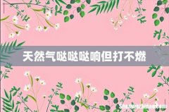 天然气哒哒哒响但打不燃