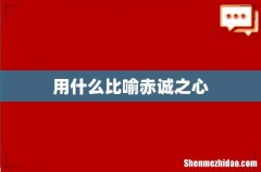 用什么比喻赤诚之心