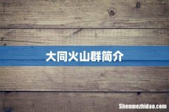 大同火山群简介