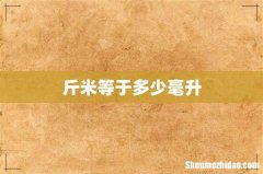 斤米等于多少毫升