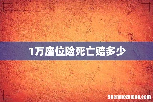 1万座位险死亡赔多少