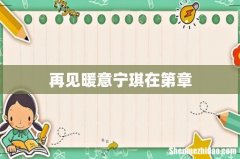 再见暖意宁琪在第章