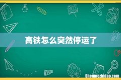高铁怎么突然停运了