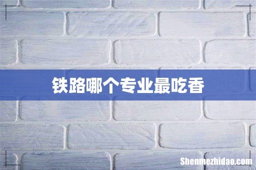 铁路哪个专业最吃香