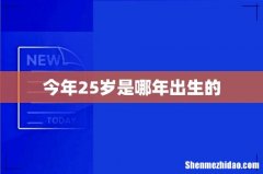 今年25岁是哪年出生的