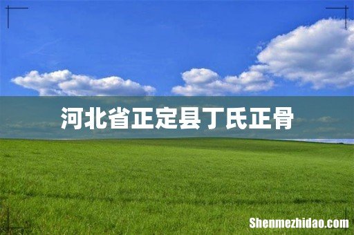 河北省正定县丁氏正骨