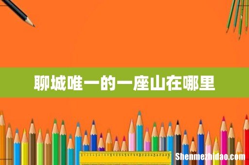 聊城唯一的一座山在哪里