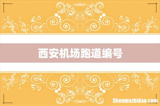 西安机场跑道编号
