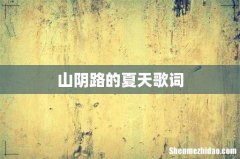 山阴路的夏天歌词