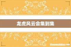 龙虎风云会集到集