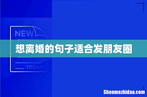 想离婚的句子适合发朋友圈