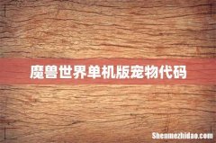 魔兽世界单机版宠物代码