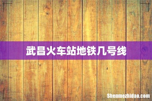 武昌火车站地铁几号线